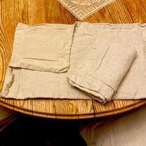 Pottery Barn king duvet 2 euro Shams Belgian linen waffle weave